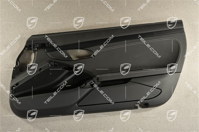 Türverkleidung, Leder Schwarz / Schwarz Alu gebürstet zierleiste, Bose, R