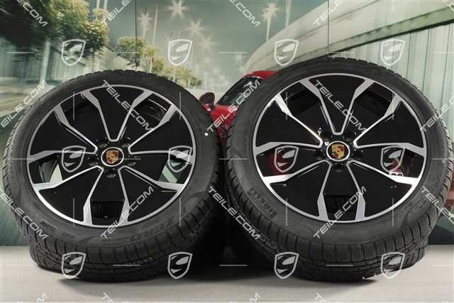20" Turbo Aero Design Winterräder Satz, Felgen 9J x 20 ET54 + 11J x 20 ET60, Pirelli Winterreifen 245/45 R20 + 285/40 R20