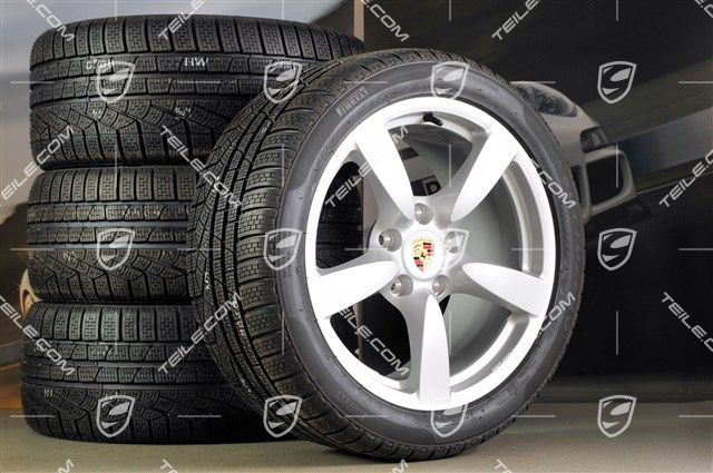 18" Cayman S Winterräder Satz (Felgen mit Reifen), Felgen vorne 8J x 18 ET57 + hinten 9J x 18 ET43