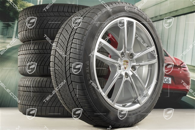 20-inch Cayenne Sport winter wheel set, rims 9J x 20 ET50 + 10,5J x 20 ET64 + Continental winter tyres 275/45 R20 + 305/40 R20, with TPMS