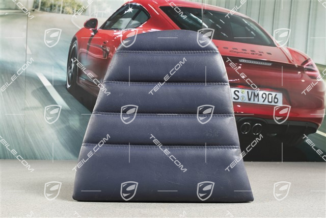Back seat lower / cushion, Leather, Cobalt blue, R