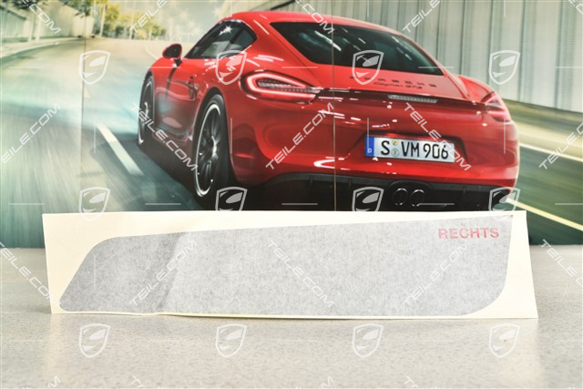 GT3 Dekorfolie / Dekorstreifen, Seitlich, Hinten, Schwarz, R