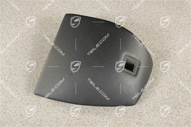 Trim, Phone preparation, Leather, Black, RHD