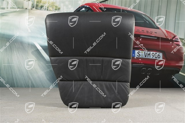 Notsitzkissen, Cabrio, Raffleder, Schwarz, L