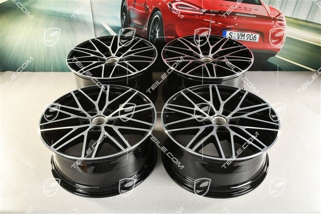 21" Felgensatz RS Spyder Design, 11J x 21 ET49 + 9,5J x 21 ET46, schwarz hochglanz