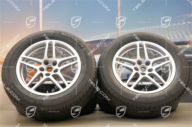 18" "Macan S" Ganzjahresräder Satz, Felgen 8J x 18 ET21 + 9J x 18 ET21, Reifen 235/60 ZR 18 + 255/55 ZR 18, mit RDK-Sensoren