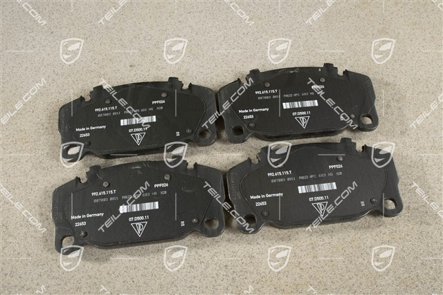 PCCB Bremsbeläge, Turbo/Turbo S, Satz, Vorderachse, L+R