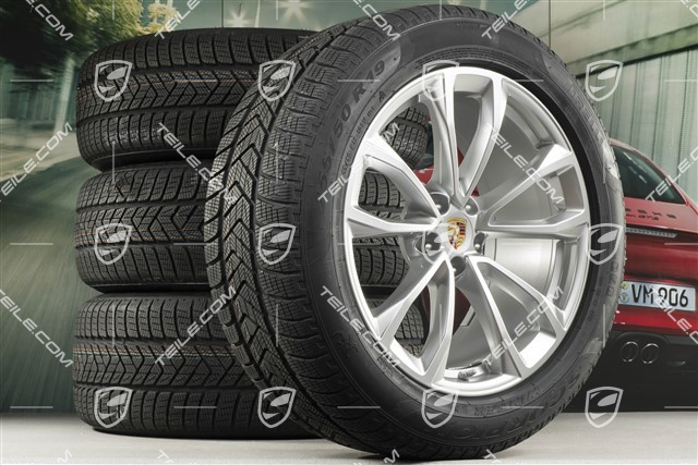 19" "Macan Design" Winterräder Satz, Felgen 8,5J x 19 ET21 + 9J x 19 ET21 + Pirelli Winterreifen 235/55 R19 + 255/50 R19, mit RDK-Sensoren