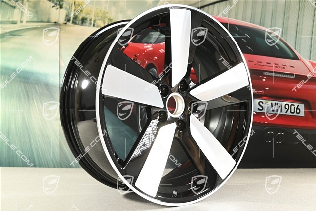 22" Macan Sport wheel set, 9J x 22 ET29 + 11J x 22 ET47, high-gloss black