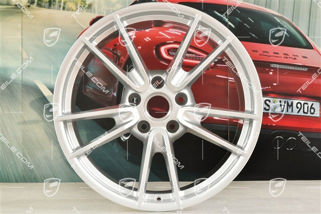 19+20" Carrera wheel rim set, wheels: front 8.5J x 19 ET52 + rear 11J x 20 ET66, in Brilliant Silver