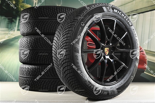 20-inch Cayenne Design winter wheel set, rims 9J x 20 ET50 + 10,5J x 20 ET64 + NEW Michelin winter tyres 255/55 R20 + 295/45 R20, with TPMS