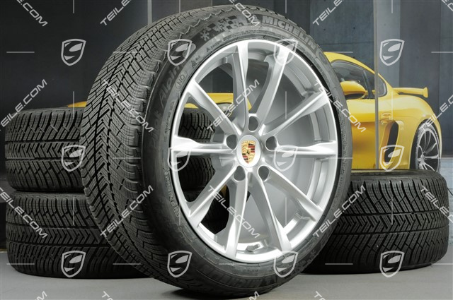 19" Boxster S Winterräder Satz, Felgen 8J x 19 ET57 + 10J x 19 ET45 + NEUE Michelin Pilot Alpin 4 Winterreifen 235/40 R19 + 265/40 R19