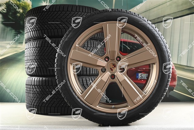 22-inch winter wheel set Cayenne Exclusive Design Sport, wheel rims 10J x 22 ET48 +11,5J x 22 ET52 + NEW Pirelli winter tyres 285/40 R22 + 315/35 R22,  neodyme