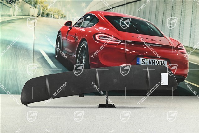 Rear bumper lower trim cover, centre, Panamera 4, Black