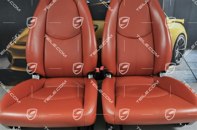 Sitze, manual einstellbar, Leder, Terrakotta, Satz (L+R)