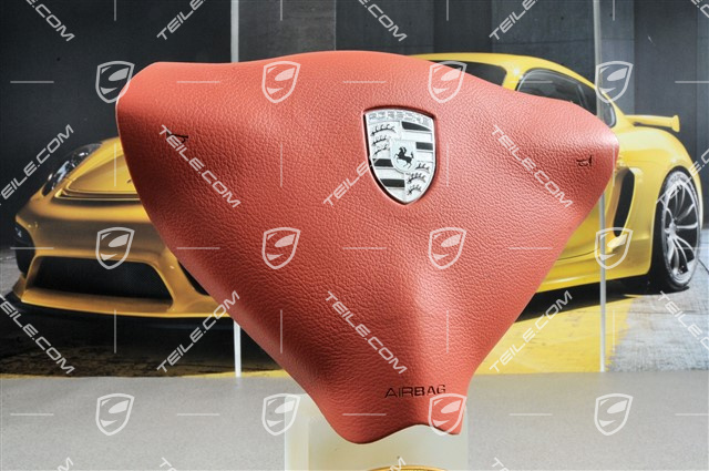 Airbag, 3-spoke, plastic, Boxster red Airbag, 3-spoke, plastic, Boxster red