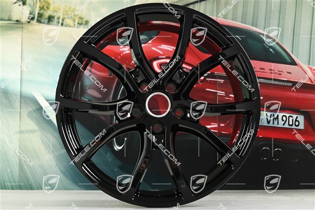 21-inch wheel rim, Exclusive Design, 9,5J x 21 ET46, black high gloss