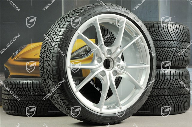 20" koła zimowe, komplet Carrera S (IV), używane felgi 8,5J x 20 ET49 + 11J x 20 ET56 + NOWE opony zimowe Michelin Pilot Alpin PA4 N1 245/35 R20 + 295/30 R20