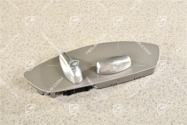 Betätigungsknopf Vordersitzschalter, Sitzverstellung 4-Wege, Galvanosilber, R