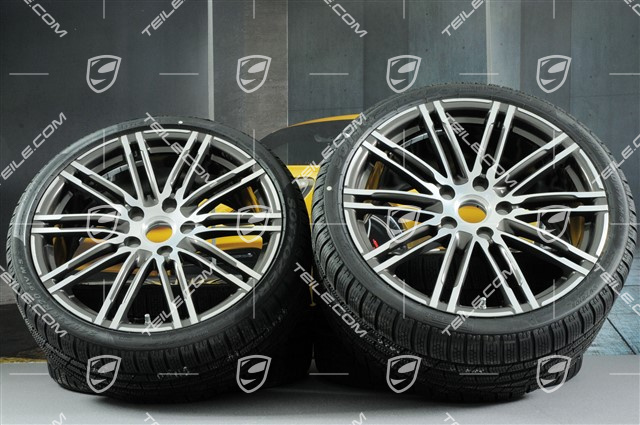 20" Turbo III Winterräder Satz, 8,5J x 20 ET51 + 11J x 20 ET70 + NEUE Pirelli Winterreifen 245/35 ZR20 + 295/30 ZR20, mit RDK-Sensoren