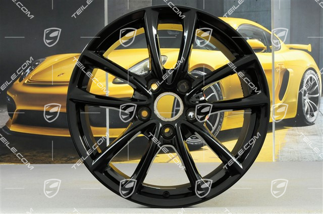 19" Felga Panamera S, 9J x 19 ET64, czarny wysoki połysk