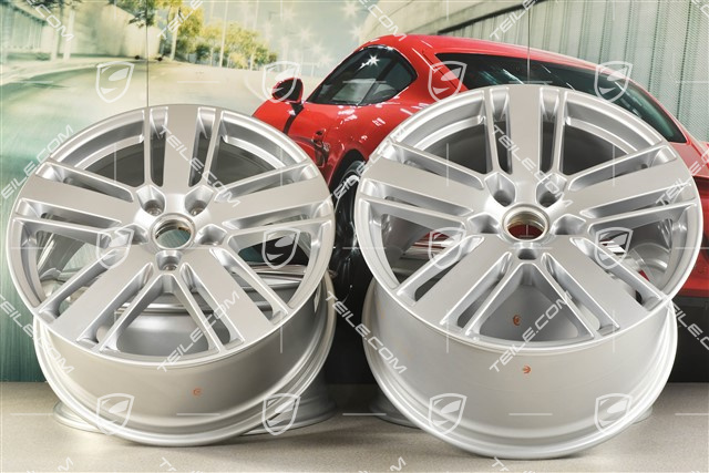 20" Felgensatz Panamera Design 2, 9,5J x 20 ET71 + 11,5J x 20 ET68, Brilliantchromlack