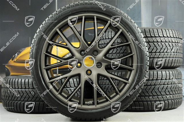 21-inch winter wheels set "SportDesign", rims 9,5 J x 21 ET71 + 10,5 J x 21 ET71 + NEW Pirelli Sottozero III winter tires 275/35 R21 + 315/30 R21, Platinum satin-matt