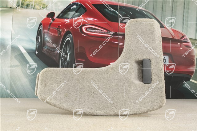 Deckel, Seitenwandverkleidung, Teppich / Perlvelours, Stahlgrau, R