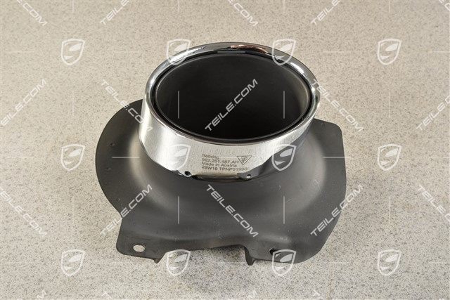 Exhaust tail pipe silver/chrom, R