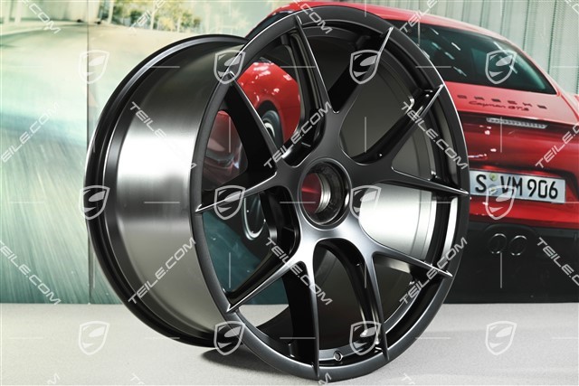 21-inch GT3 Magnesium wheel rim, 12J x 21 ET45, black satin matt
