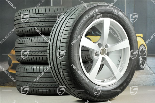 18" Sommerräder Satz "Macan", Felgen 8J x 18 ET21 + 9J x 18 ET21, Michelin Latitude Sport Sommerreifen 235/60 ZR 18 + 255/55 ZR 18, mit RDK-Sensoren