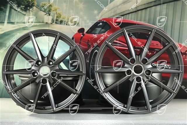 20+21" Felgensatz Carrera S, Felgen: vorne 8,5J x 20 ET53 + hinten 11,5J x 21 ET67, platinum-seidenmatt