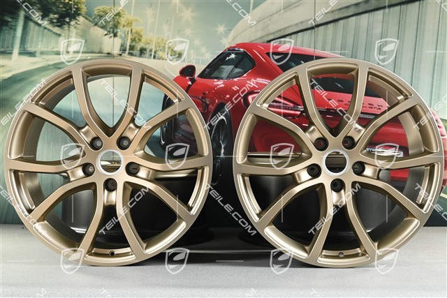 21-inch wheel rim set Cayenne Exclusive Design, 11J x 21 ET58 + 9,5J x 21 ET46, neodyme