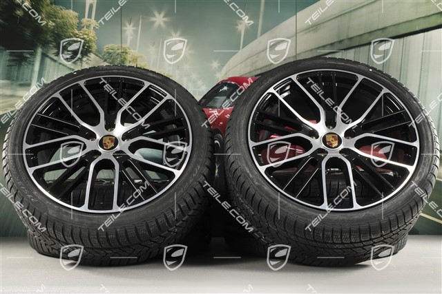 21" Winterräder Satz "Exclusive Design Sport", Felgen 9,5 J x 21 ET71 + 10,5 J x 21 ET71 + NEUE Pirelli Sottozero III Winterreifen 275/35 R21 + 315/30 R21, in Schwarz Hochglanz