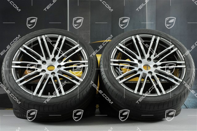 21-inch summer wheels set Turbo III, rims 10J x 21 ET50 + Yokohama summer tyres 295/35 R21, with TPMS