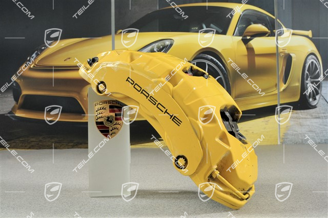 PCCB Fixed calliper, PCCB Festsattel, Panamera V6 / S / GTS / Diesel, yellow, R