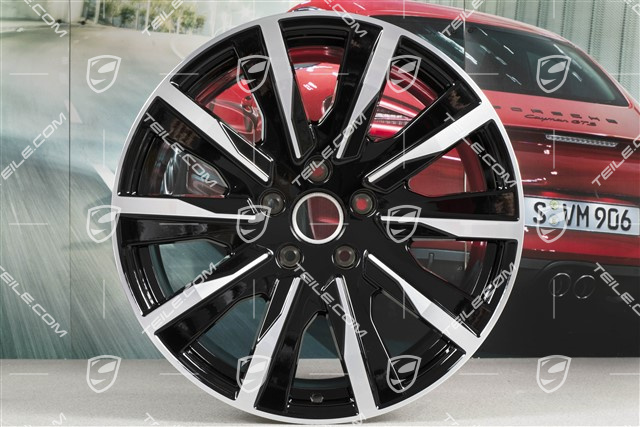 20-inch wheel rim Taycan Tequipment Design, 11J x 20 ET60, black high gloss