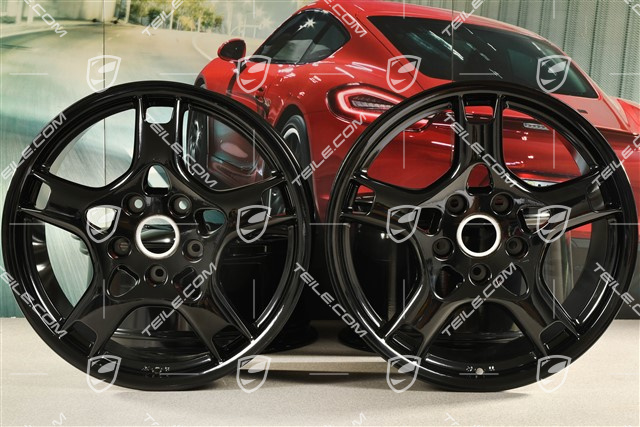 19" Felgensatz Carrera S, 8J x 19 ET57 + 11J x 19 ET67, schwarz
