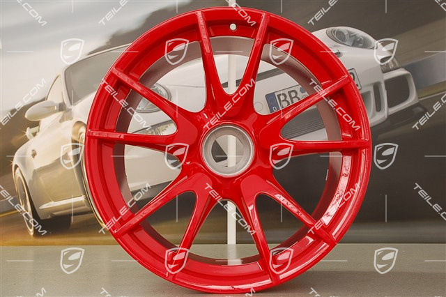 19" Komplet felg GT3 II RS 4.0 / GT2 RS, Czerwień Indyjska, przód 9J x 19 ET47+ tył 12J x 19 ET48