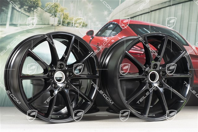20" Cayenne Design Felgensatz, 10,5J x 20 ET64 + 9J x 20 ET50, schwarz hochglanz