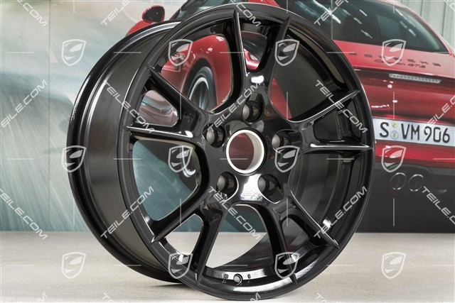 17" Felga Boxster-2, 8J x 17 ET40, czarny wysoki połysk