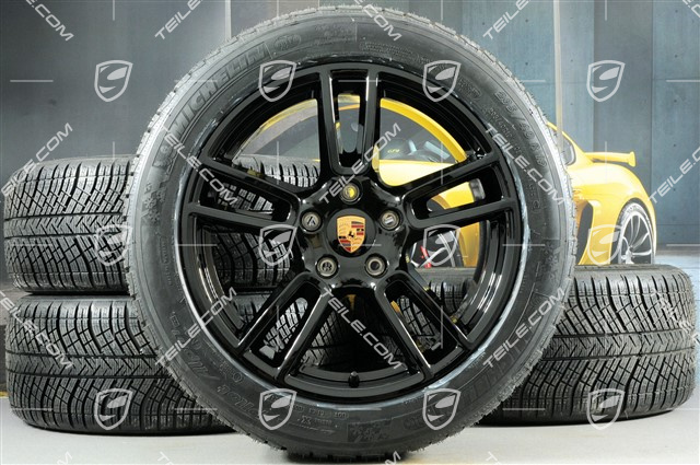 19-inch winter wheels set "Panamera", rims 9J x 19 ET64 + 10,5 J x 19 ET62 + Michelin Pilot Alpin 4 winter tyres 265/45 R19 + 295/40 R19, black
