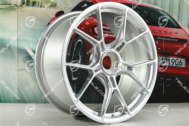 20"+21" GT3 Felgen Satz, 9,5J x 20 ET46 + 12J x 21 ET45, Brilliantsilber