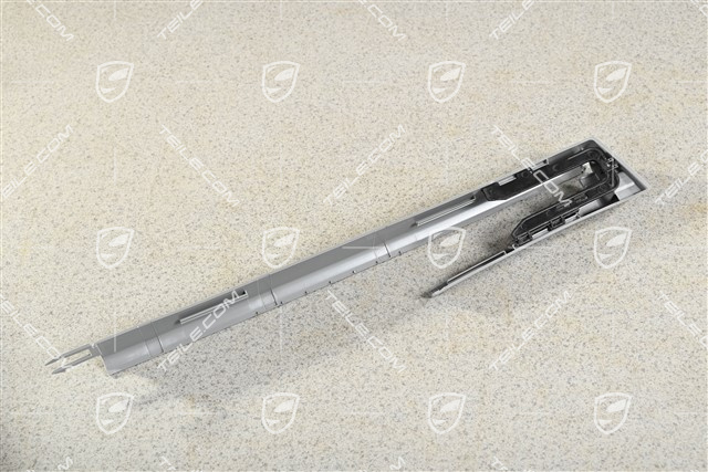 Front seat rail cover, front, Steel Grey, R