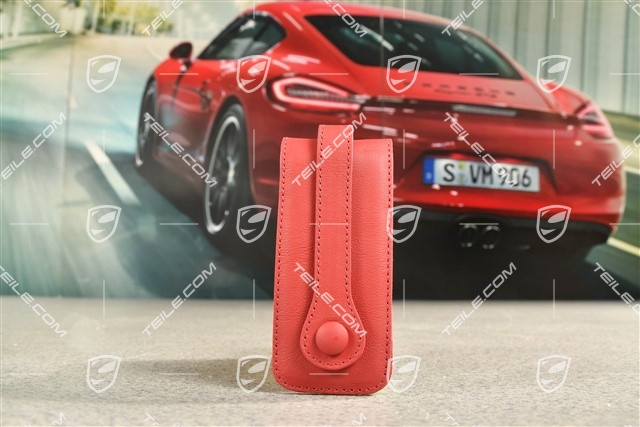 Kay Case, leather, Garnet Red / Carrera Red