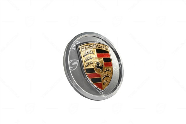 Wheel hub cap, crest coloured, Platinsilver / silver