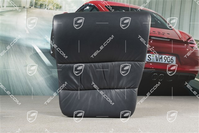 Back seat lower / cushion, Cabrio, draped leather, Metropole blue, R