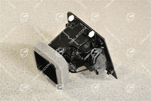 Dashboard defroster trim, Black, R