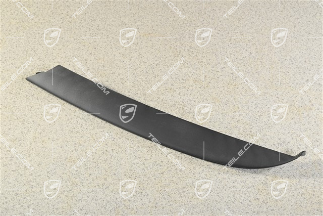 Trim cover for front bumper side retaining frame, Matte black, L