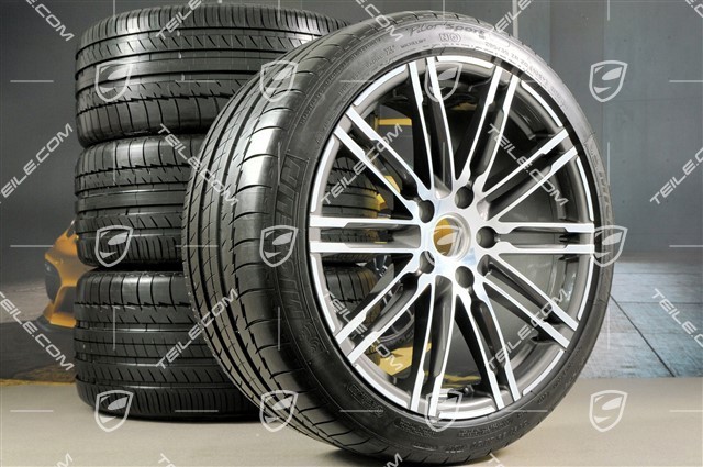 20" Turbo III koła letnie, komplet, felgi 9,5J x 20 ET65 + 11J x 20 ET68 + NOWE opony Michelin Pilot Super Sport 255/40 R20 + 295/35 R20, z czujnikami ciśnienia